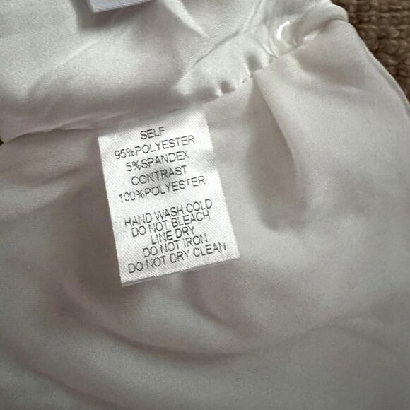 Tic Toc white scarf style satin crop top with back sash ties S NWT - Picture 6 of 8